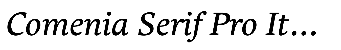 Comenia Serif Pro Italic